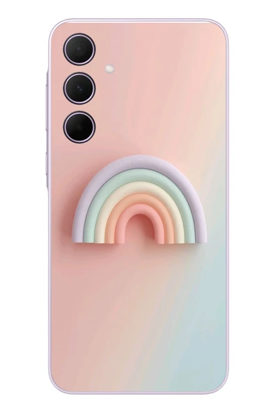 Le Balvo Samsung Galaxy A35 Uyumlu Gökkuşağı Pastel Baskılı Silikon Kılıf ürün görseli 1