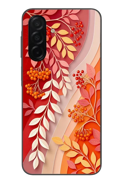 Le Balvo Samsung Galaxy A26 Uyumlu Kırmızı Beyaz İğdeler Baskılı Silikon Kılıf ürün görseli 1