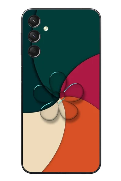 Le Balvo Samsung Galaxy A24 Uyumlu Modern Yonca Renkleri Baskılı Silikon Kılıf ürün görseli 1