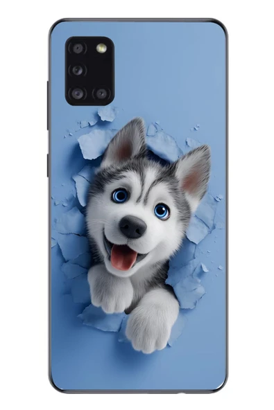 Le Balvo Samsung Galaxy A31 Uyumlu Sibirya Kurdu Baskılı Silikon Kılıf ürün görseli 1