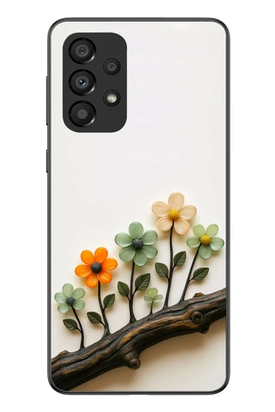 Le Balvo Samsung Galaxy A33 Uyumlu Dalda Açan Çiçekler Baskılı Silikon Kılıf ürün görseli 1