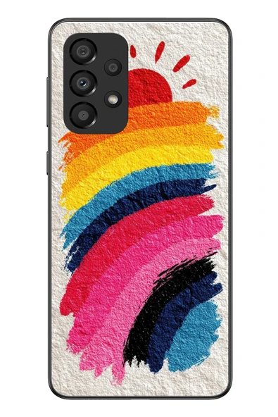 Le Balvo Samsung Galaxy A33 Uyumlu Güneşli Gökkuşağı Baskılı Silikon Kılıf ürün görseli 1