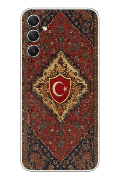 Le Balvo Samsung Galaxy A34 Uyumlu Türkiye Bayraklı Halı Baskılı Silikon Kılıf ürün görseli 1