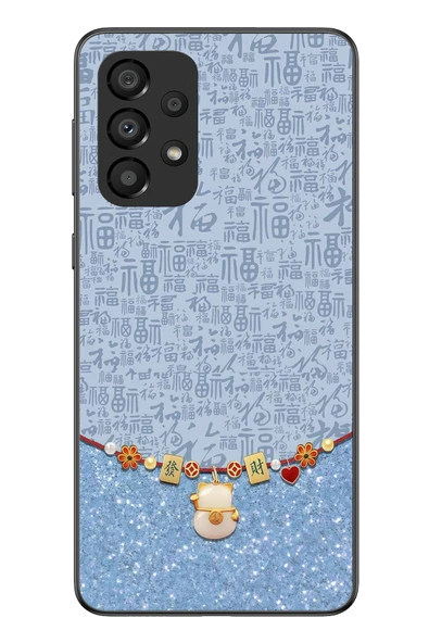 Le Balvo Samsung Galaxy A33 Uyumlu Mavi Japon Desen Baskılı Silikon Kılıf ürün görseli 1