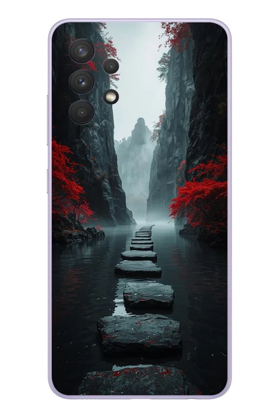 Le Balvo Samsung Galaxy A32 Uyumlu Karanlık Yolu Baskılı Silikon Kılıf ürün görseli 1