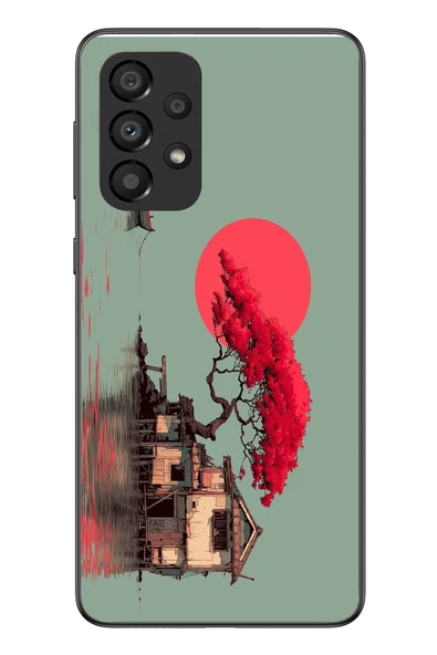 Le Balvo Samsung Galaxy A33 Uyumlu Sahil Evi Baskılı Silikon Kılıf ürün görseli 1