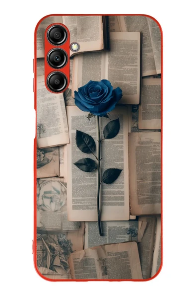 Le Balvo Samsung Galaxy A14 Uyumlu Mor Gül Baskılı Silikon Kılıf ürün görseli 1