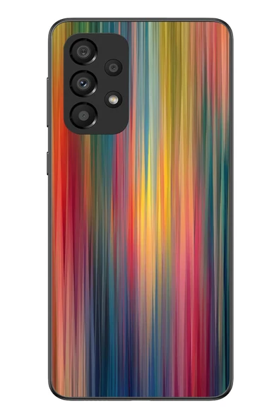 Le Balvo Samsung Galaxy A33 Uyumlu Gökkuşağı Karışımı Baskılı Silikon Kılıf ürün görseli 1