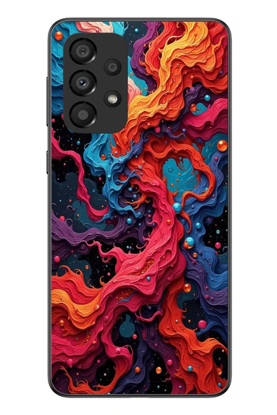 Le Balvo Samsung Galaxy A33 Uyumlu Dalgaların İz Karışımı Baskılı Silikon Kılıf ürün görseli 1