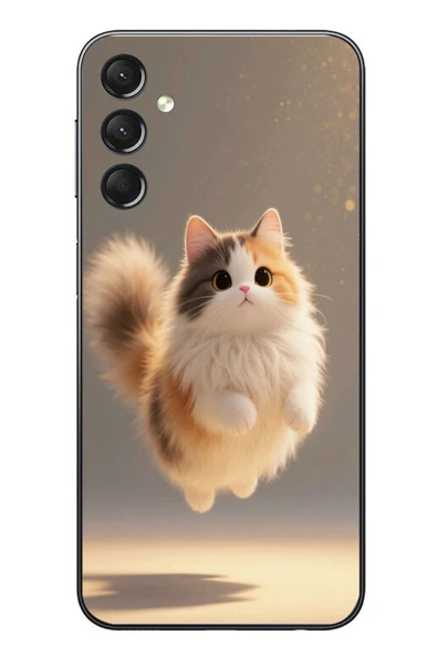 Le Balvo Samsung Galaxy A24 Uyumlu Zıplayan Kedi Baskılı Silikon Kılıf ürün görseli 1