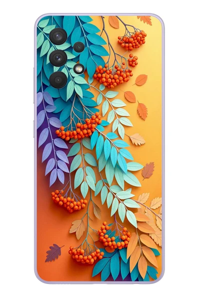 Le Balvo Samsung Galaxy A32 Uyumlu Pastoral Çicekler Baskılı Silikon Kılıf ürün görseli 1