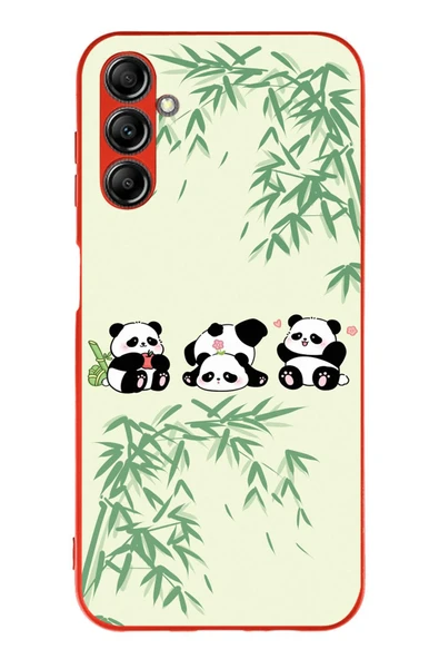 Le Balvo Samsung Galaxy A14 Uyumlu Panda Ailesi Baskılı Silikon Kılıf ürün görseli 1