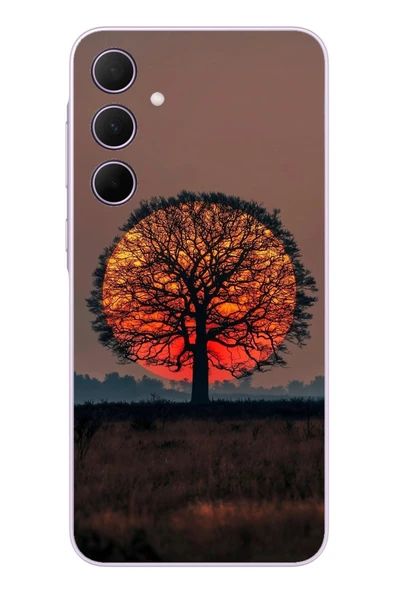 Le Balvo Samsung Galaxy A35 Uyumlu Güneşe Denk Gelen Ağaç Baskılı Silikon Kılıf ürün görseli 1