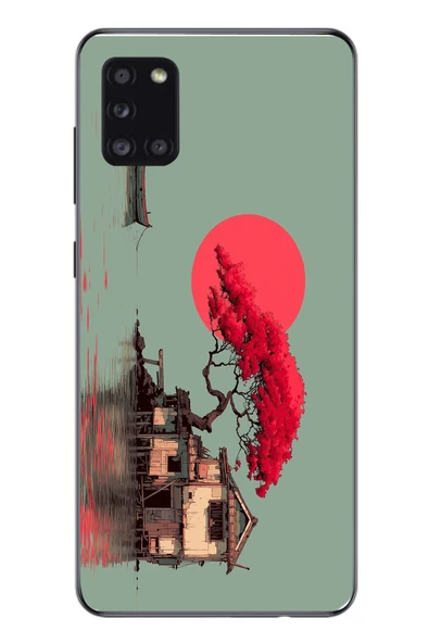 Le Balvo Samsung Galaxy A31 Uyumlu Sahil Evi Baskılı Silikon Kılıf ürün görseli 1