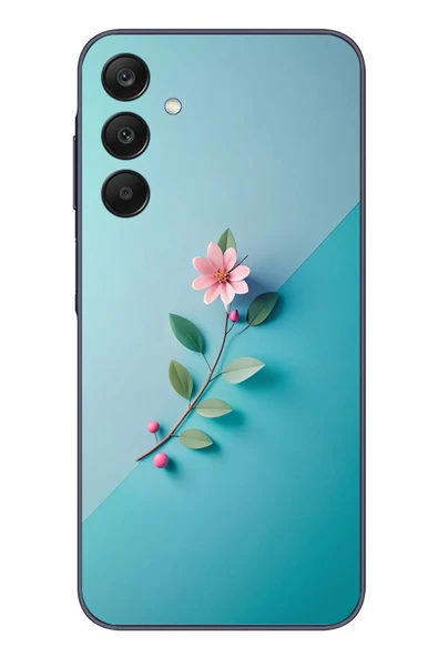 Le Balvo Samsung Galaxy A25 Uyumlu Çiçeğin Pembesi Baskılı Silikon Kılıf ürün görseli 1