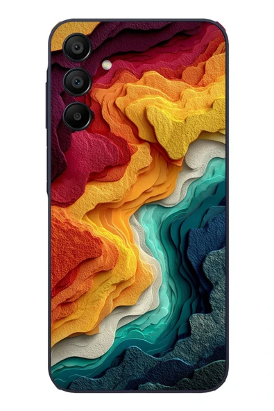 Le Balvo Samsung Galaxy A15 Uyumlu Renk Dalgaları Baskılı Silikon Kılıf ürün görseli 1