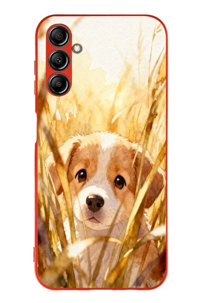 Le Balvo Samsung Galaxy A14 Uyumlu Golden Köpek Baskılı Silikon Kılıf ürün görseli 1