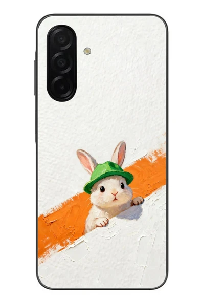 Le Balvo Samsung Galaxy A26 Uyumlu Yeşil Şapkalı Tavşan Baskılı Silikon Kılıf ürün görseli 1
