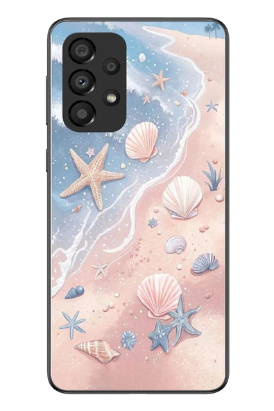 Le Balvo Samsung Galaxy A33 Uyumlu Deniz Yıldızı Kumsalı Baskılı Silikon Kılıf ürün görseli 1