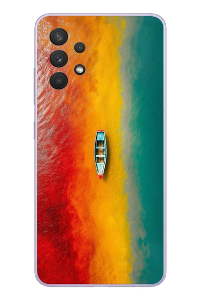 Le Balvo Samsung Galaxy A32 Uyumlu Rengarenk Tekne Baskılı Silikon Kılıf ürün görseli 1
