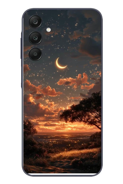 Le Balvo Samsung Galaxy A25 Uyumlu Ay Gecesi Baskılı Silikon Kılıf ürün görseli 1