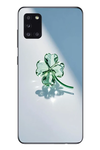 Le Balvo Samsung Galaxy A31 Uyumlu Yeşil Yonca Baskılı Silikon Kılıf ürün görseli 1