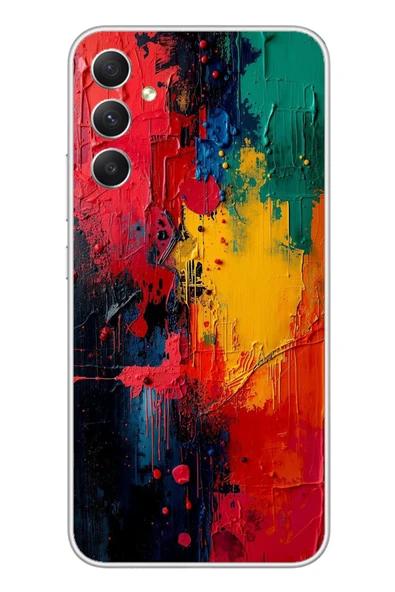 Le Balvo Samsung Galaxy A34 Uyumlu Renklerin Dansı Baskılı Silikon Kılıf ürün görseli 1