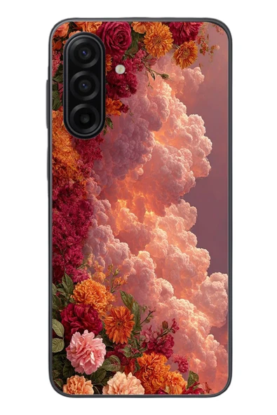 Le Balvo Samsung Galaxy A17 Uyumlu Güller ve Bulutlar Baskılı Silikon Kılıf ürün görseli 1