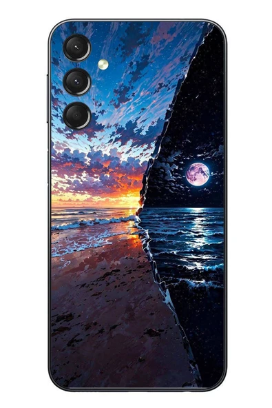 Le Balvo Samsung Galaxy A24 Uyumlu Deniz Günbatımı Baskılı Silikon Kılıf ürün görseli 1