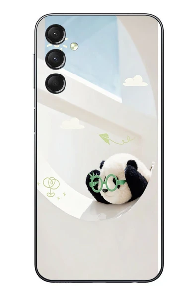 Le Balvo Samsung Galaxy A24 Uyumlu Gözlüklü Panda Baskılı Silikon Kılıf ürün görseli 1