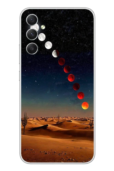 Le Balvo Samsung Galaxy A34 Uyumlu Ayın Geçişi Baskılı Silikon Kılıf ürün görseli 1