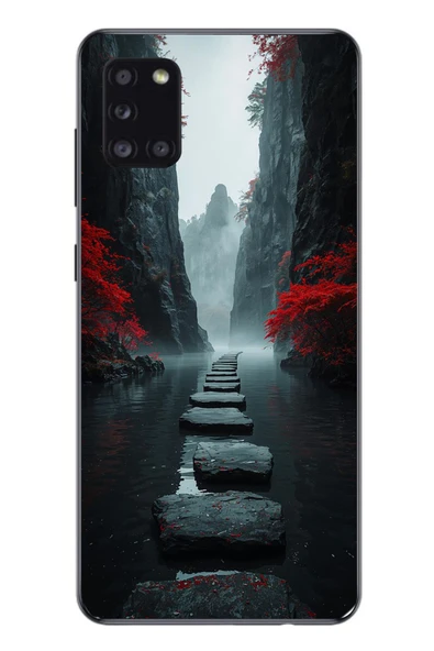 Le Balvo Samsung Galaxy A31 Uyumlu Karanlık Yolu Baskılı Silikon Kılıf ürün görseli 1