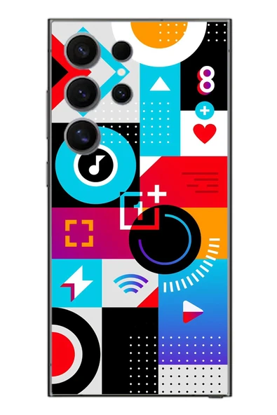 Le Balvo Samsung Galaxy S24 Ultra Uyumlu Teknoloji Çizgileri Baskılı Silikon Kılıf ürün görseli 1
