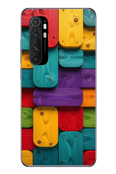 Le Balvo Xiaomi Mi 10 Lite Uyumlu Renkli Tahtalar Baskılı Silikon Kılıf ürün görseli 1