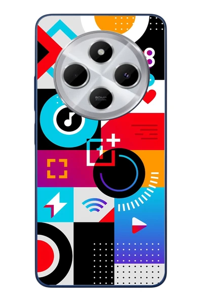 Le Balvo Redmi 14C Uyumlu Teknoloji Çizgileri Baskılı Silikon Kılıf ürün görseli 1
