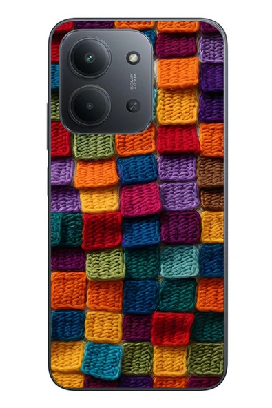 Le Balvo Redmi 15C Uyumlu Kare Örgüler Baskılı Silikon Kılıf ürün görseli 1