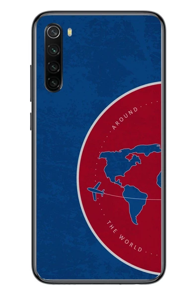 Le Balvo Redmi Note 8 Uyumlu Dünya Gezgini Baskılı Silikon Kılıf ürün görseli 1