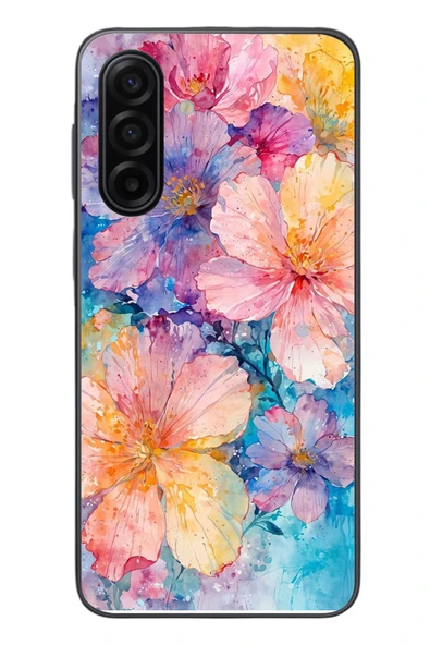 Le Balvo Samsung Galaxy A17 Uyumlu Yağlı Boya Çiçekler Baskılı Silikon Kılıf ürün görseli 1