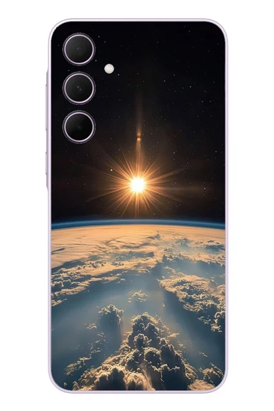 Le Balvo Samsung Galaxy A35 Uyumlu Uzay Günbatımı Baskılı Silikon Kılıf ürün görseli 1