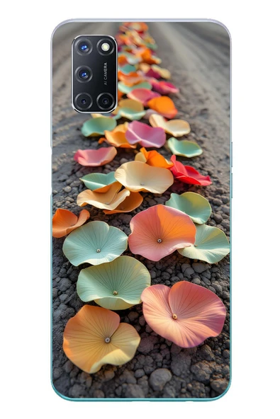 Le Balvo Oppo A52 Uyumlu Toprakta Çiçekler Baskılı Silikon Kılıf ürün görseli 1