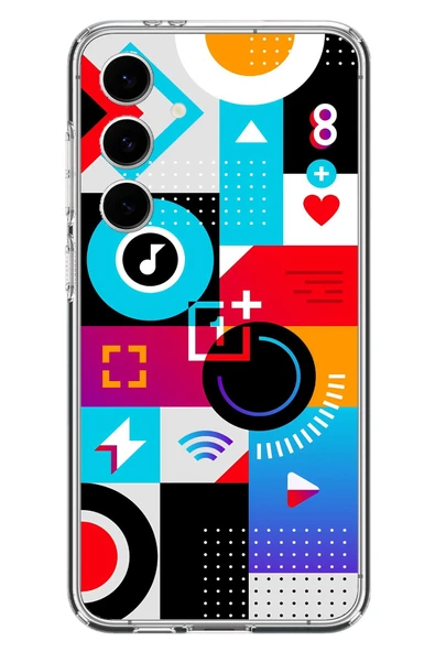 Le Balvo Samsung Galaxy S24 FE Uyumlu Teknoloji Çizgileri Baskılı Silikon Kılıf ürün görseli 1