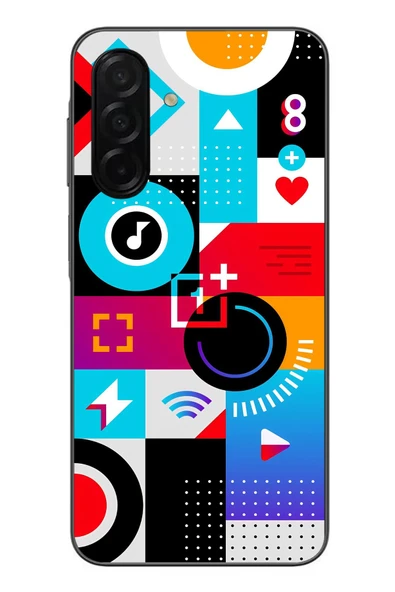 Le Balvo Samsung Galaxy A26 Uyumlu Teknoloji Çizgileri Baskılı Silikon Kılıf ürün görseli 1