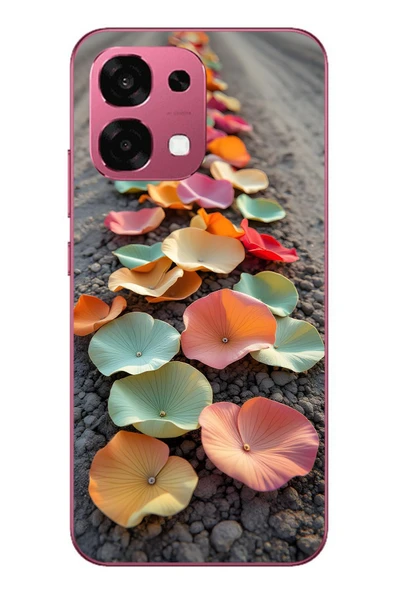 Le Balvo Oppo A6 PRO Uyumlu Toprakta Çiçekler Baskılı Silikon Kılıf ürün görseli 1
