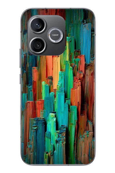 Le Balvo Honor 600 Uyumlu Dikey Renkler Baskılı Silikon Kılıf ürün görseli 1