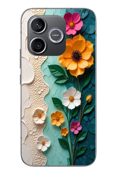 Le Balvo Honor 600 Uyumlu Güzel Modern Çiçekler Baskılı Silikon Kılıf ürün görseli 1