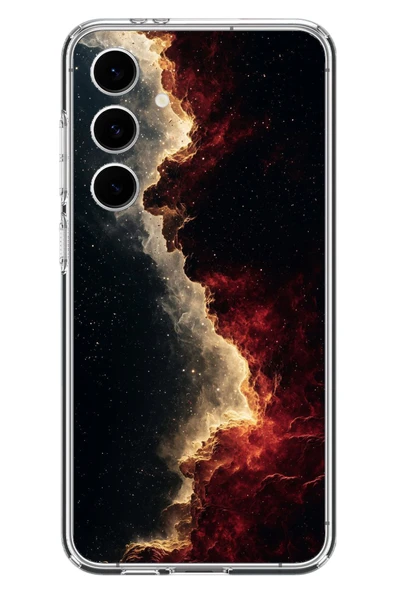 Le Balvo Samsung Galaxy S24 FE Uyumlu Uzay Boşluğu Baskılı Silikon Kılıf ürün görseli 1