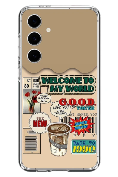 Le Balvo Samsung Galaxy S24 FE Uyumlu Doksanlar Gençliği Baskılı Silikon Kılıf ürün görseli 1