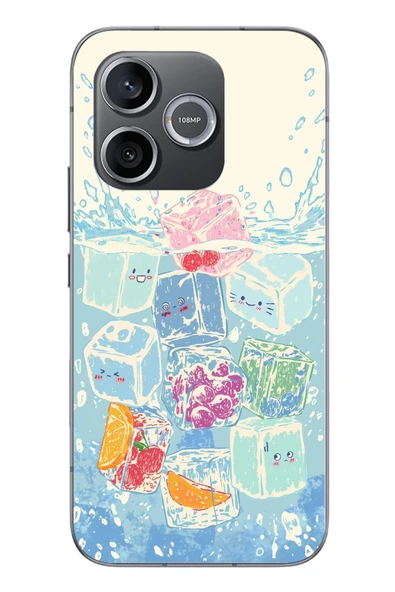 Le Balvo Honor 600 Uyumlu Kare Buzlar Baskılı Silikon Kılıf ürün görseli 1