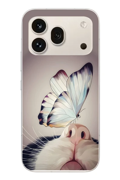 Le Balvo Honor 600 Pro Uyumlu Kelebekli Kedi Baskılı Silikon Kılıf ürün görseli 1