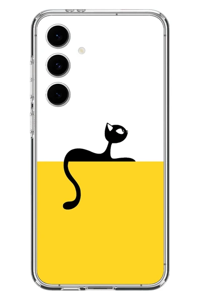 Le Balvo Samsung Galaxy S24 FE Uyumlu Dişi Kedi Baskılı Silikon Kılıf ürün görseli 1
